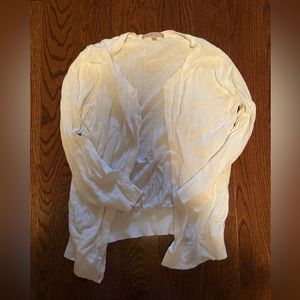 White light cardigan with buttons